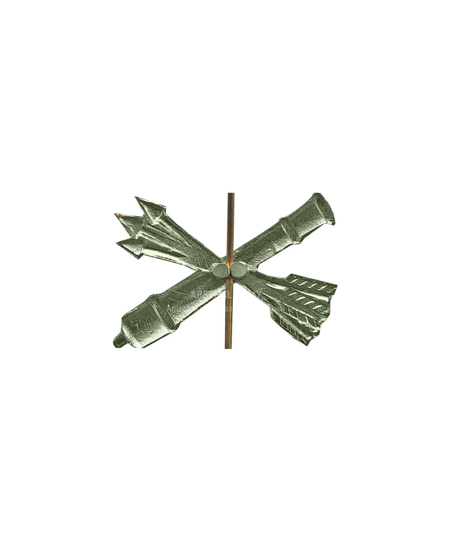 Эмблема ПВО металлическая зеленая