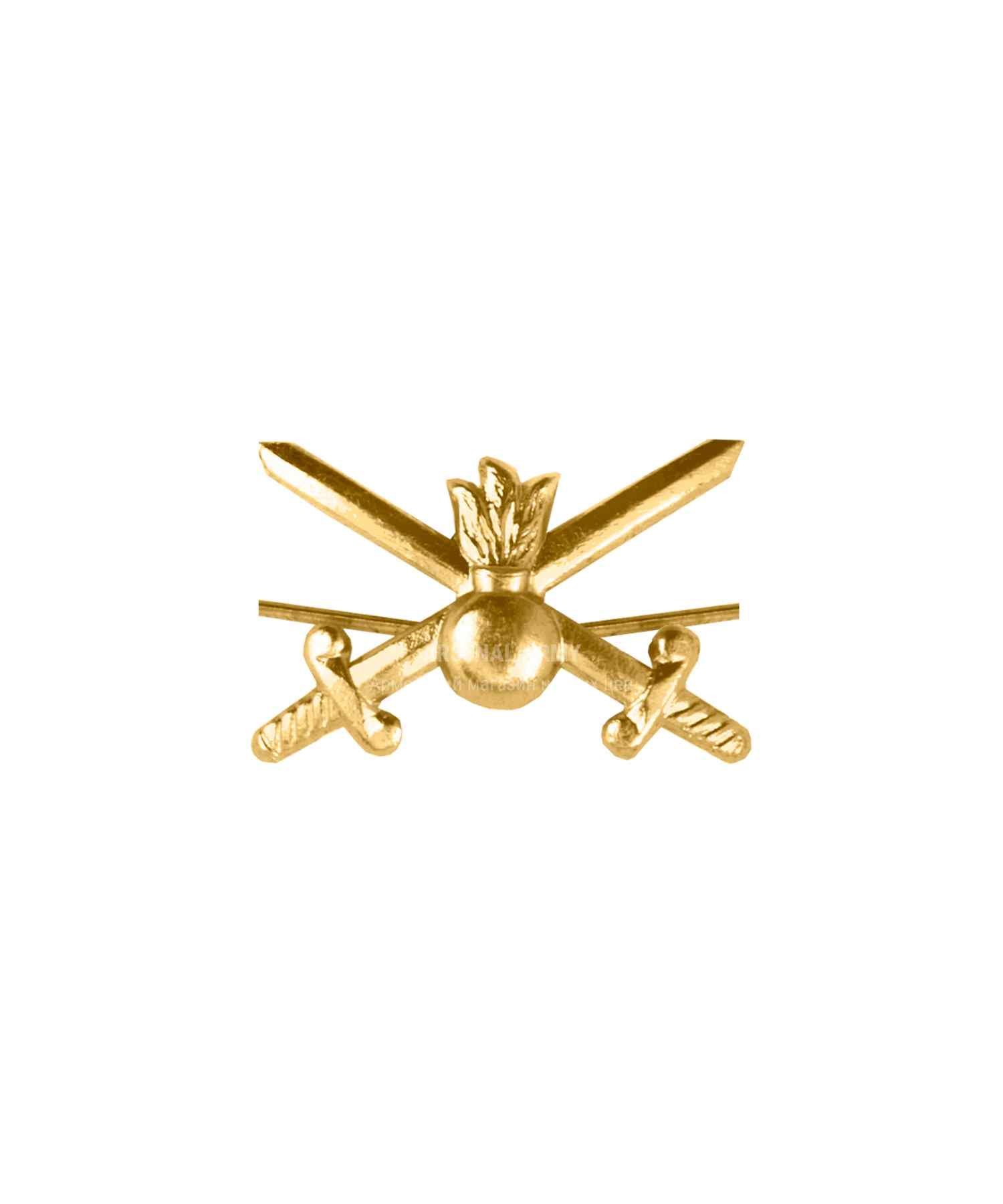 Эмблема сухопутные войска нового образца металлическая желтая