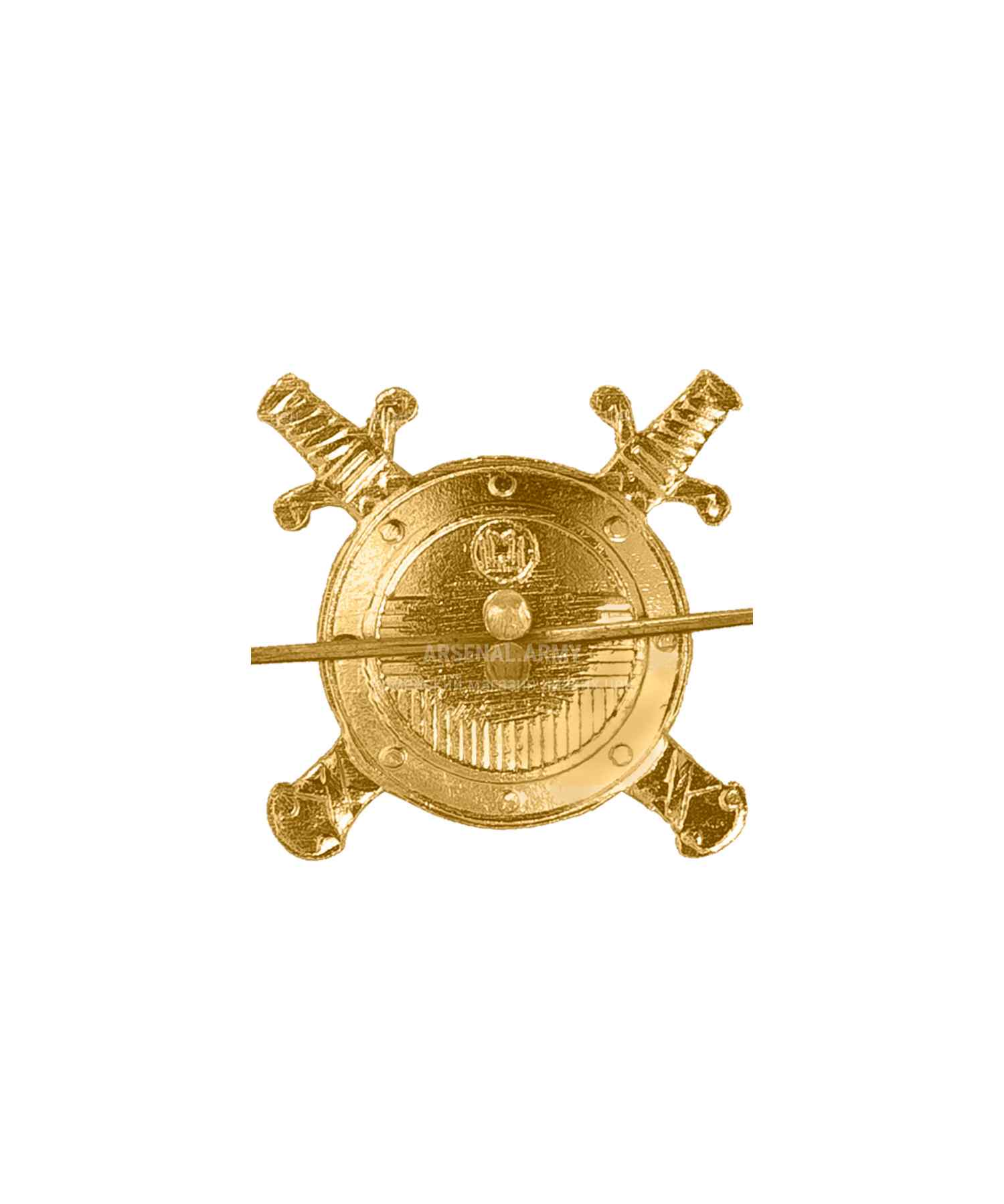 Эмблема внутренняя служба металлическая золото