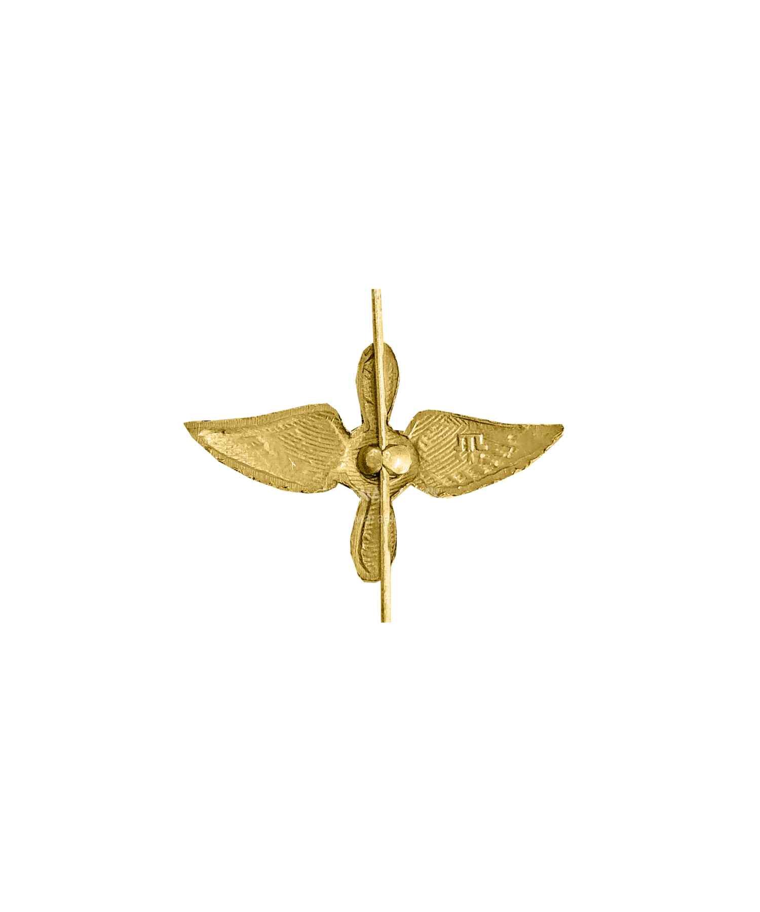 Эмблема ВВС металлическая золото