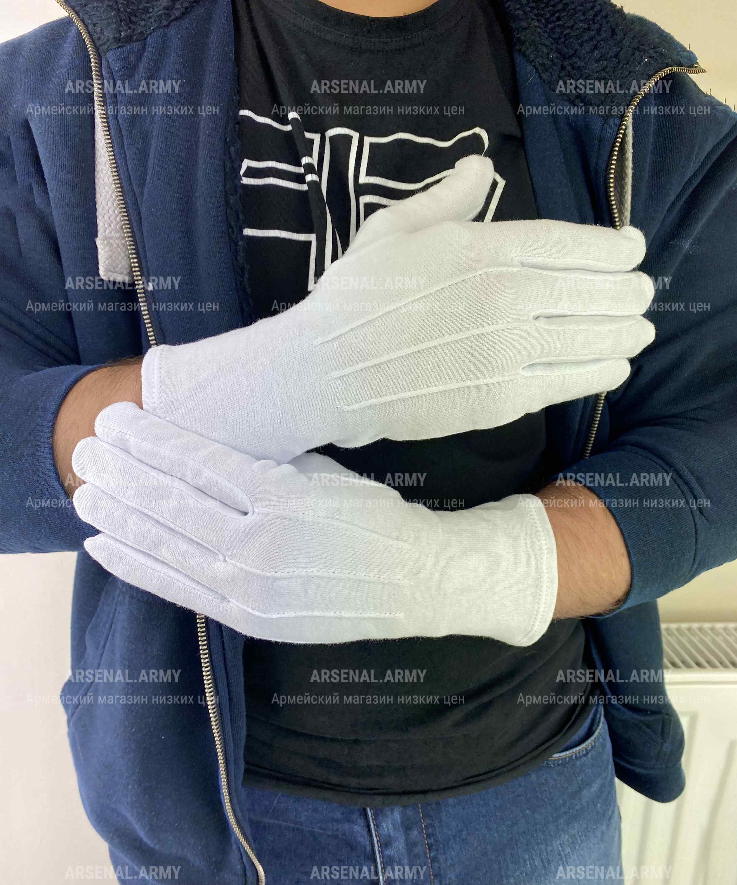 Перчатки парадные белые — 5