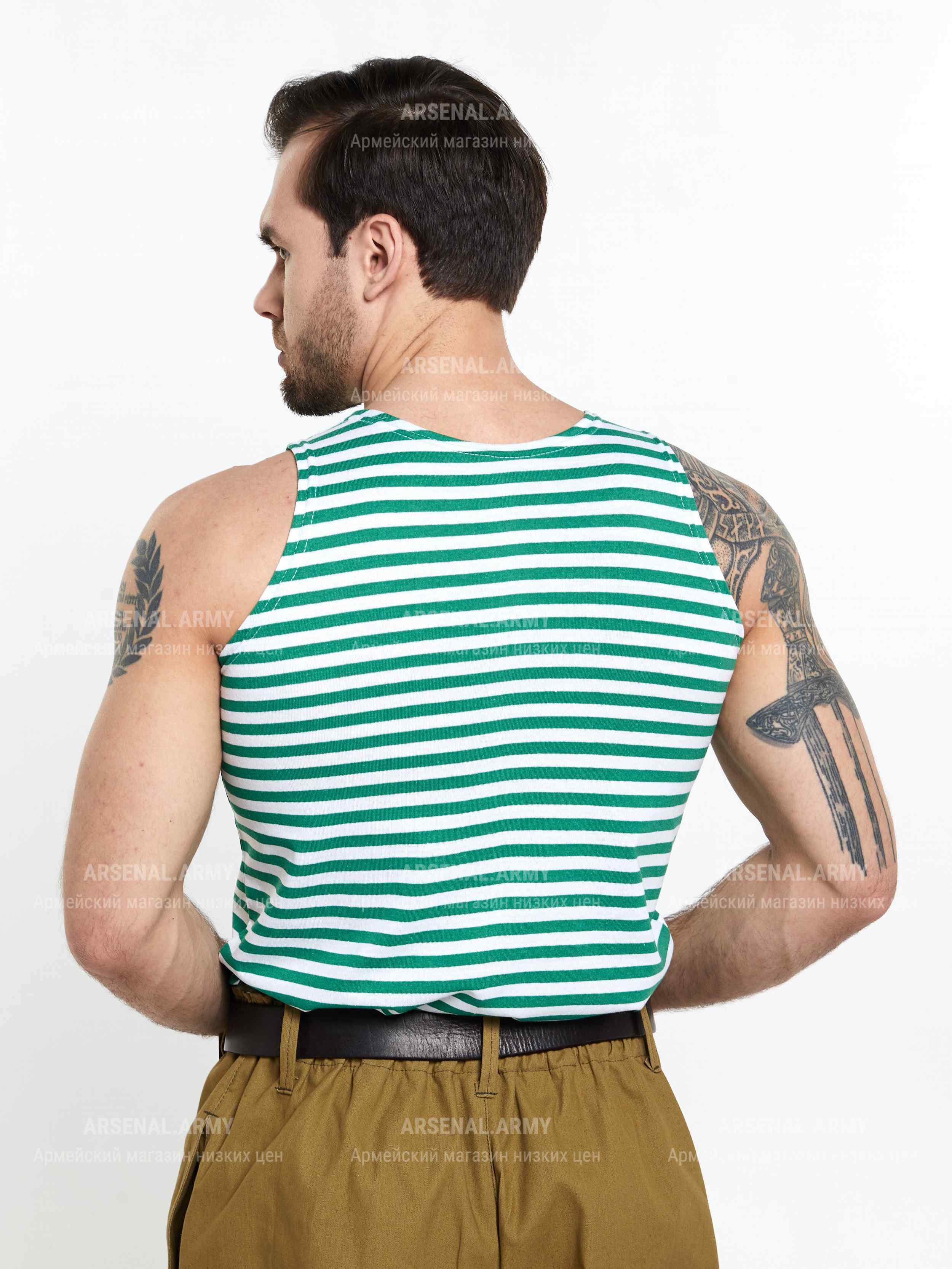 Майка тельняшка зеленая — 2