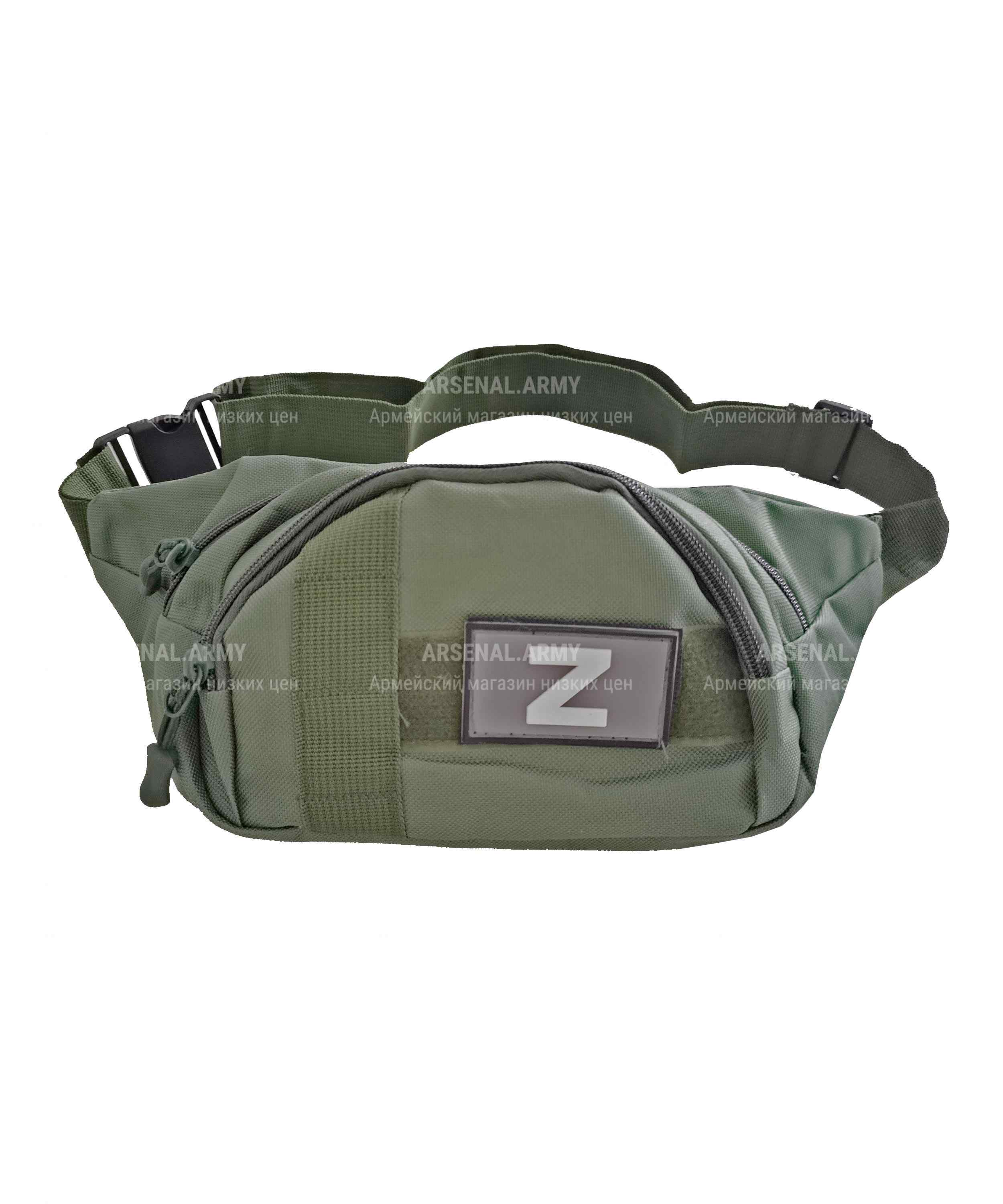 Сумка на пояс оливковая — 1