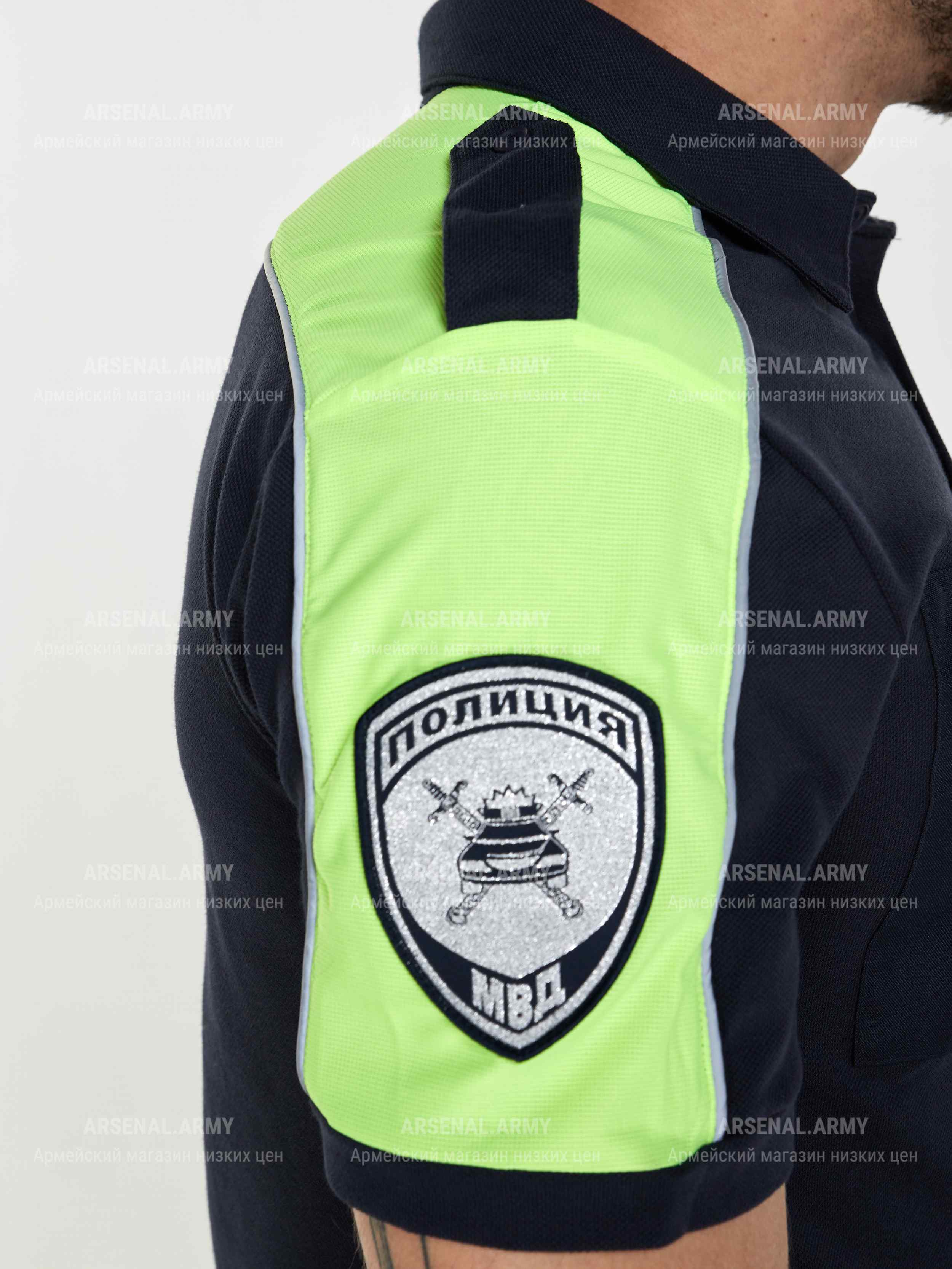 Футболка поло ГИБДД ДПС желтая вставка — 5