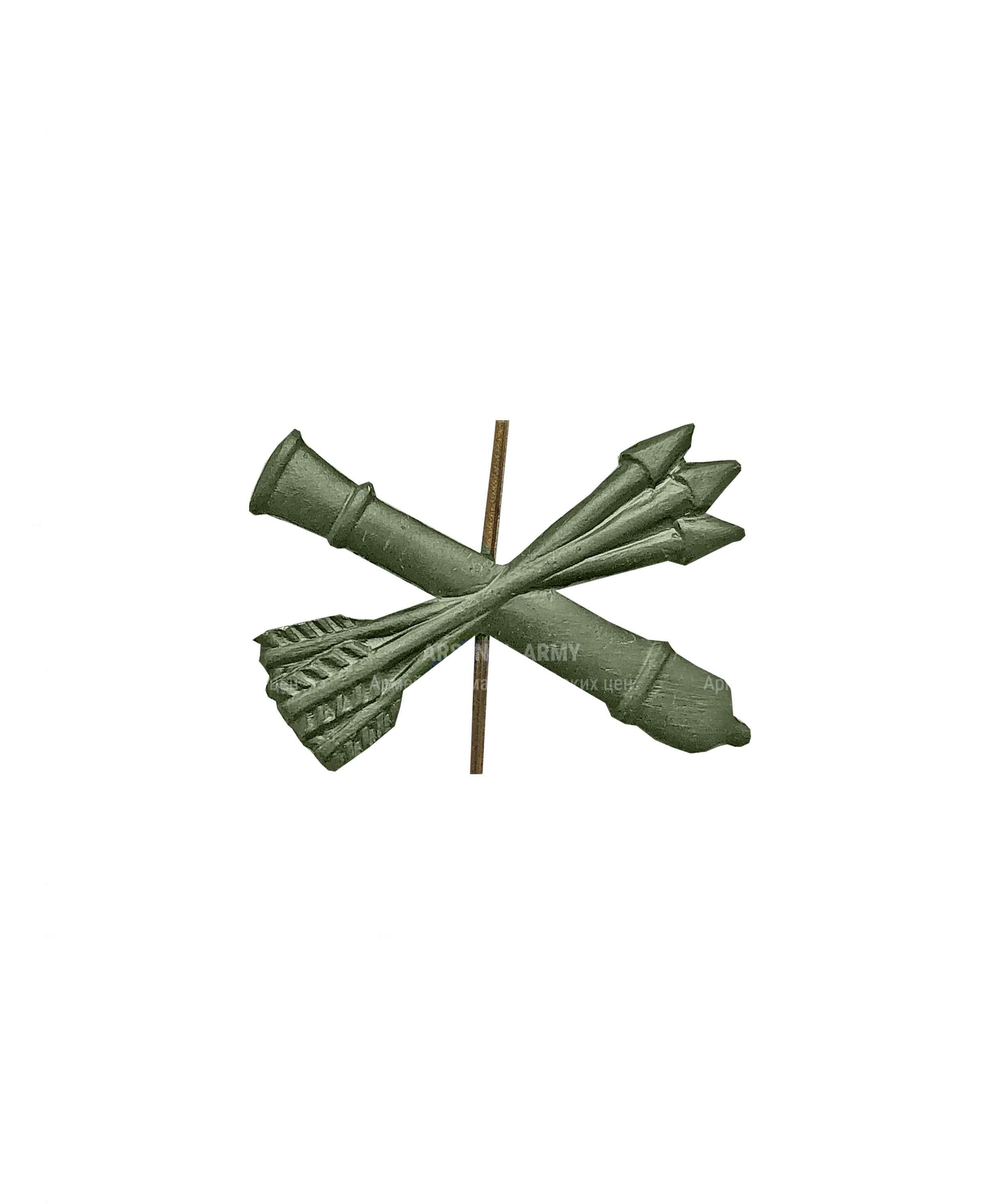 Эмблема ПВО металлическая зеленая — 1