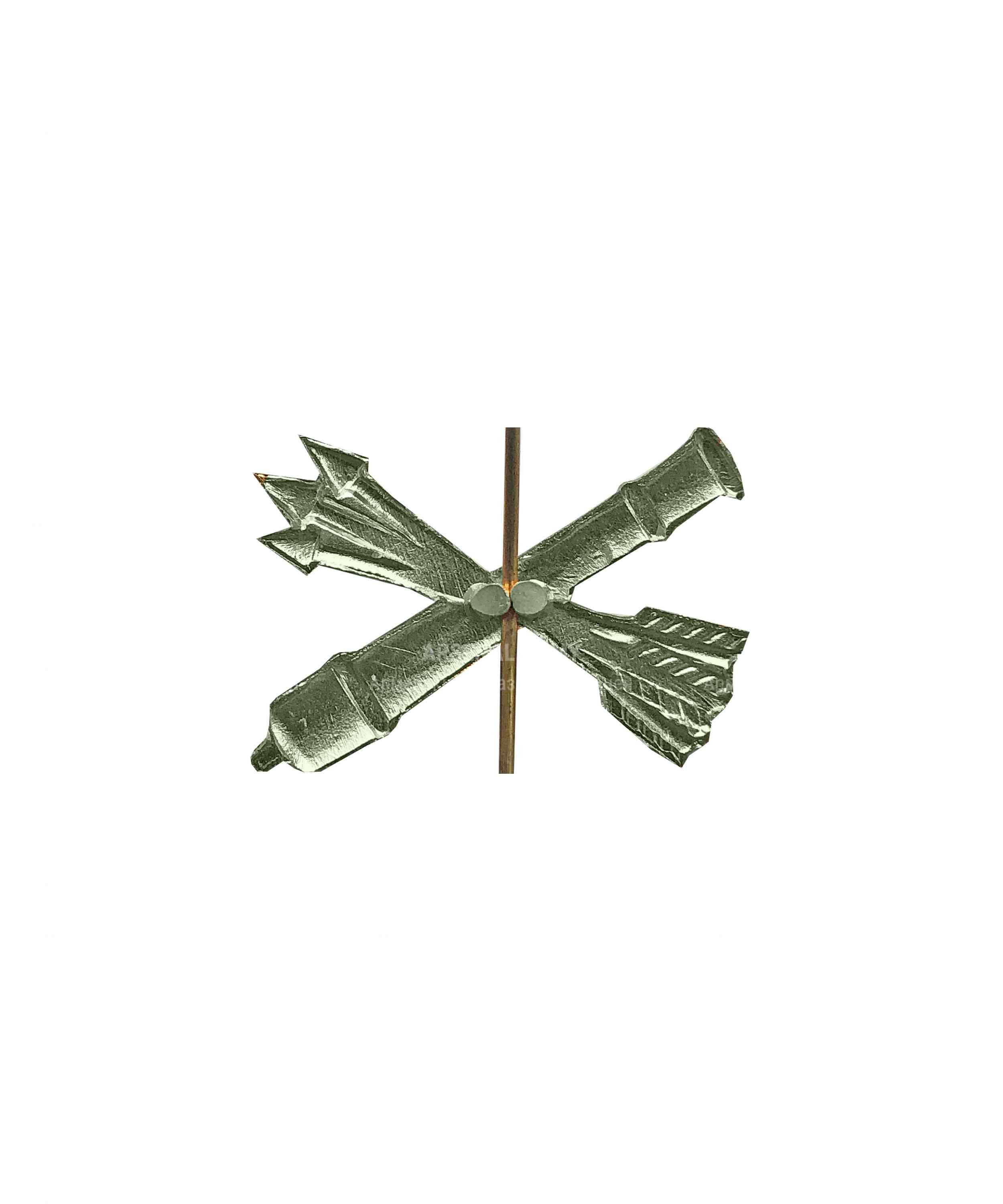 Эмблема ПВО металлическая зеленая — 2
