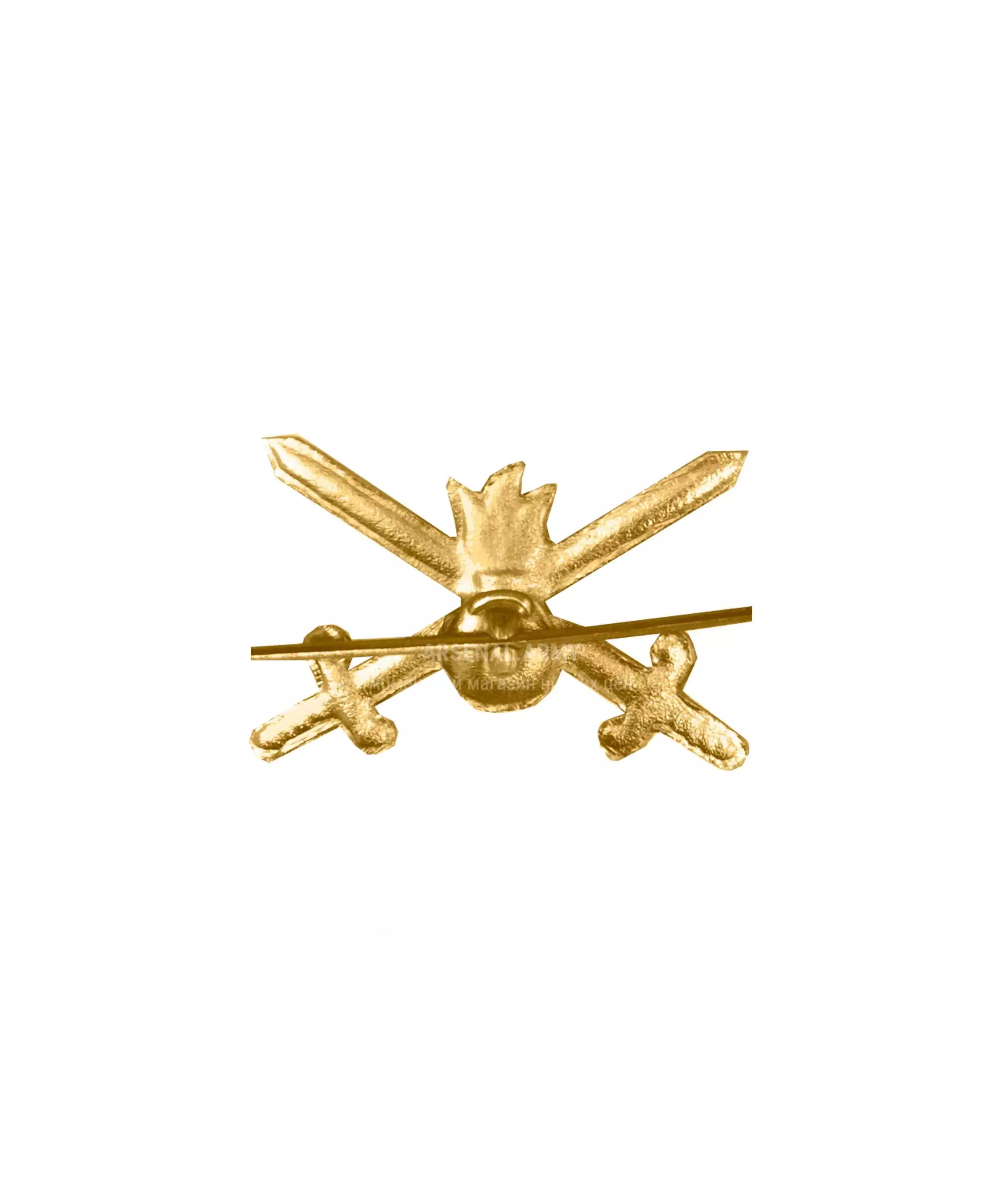Эмблема сухопутные войска нового образца металлическая желтая — 2