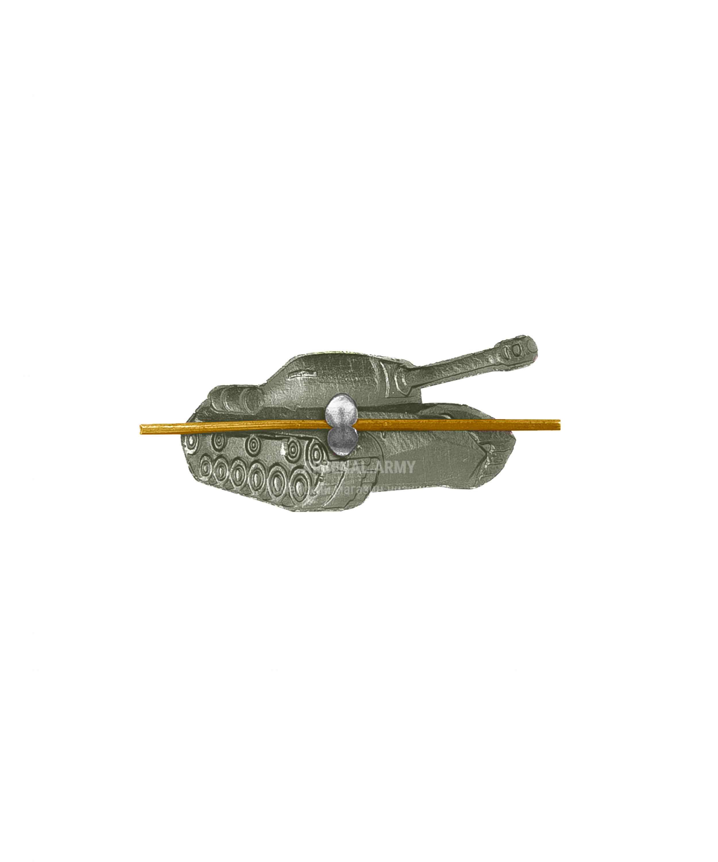 Эмблема танковые войска зеленая (левая) — 2