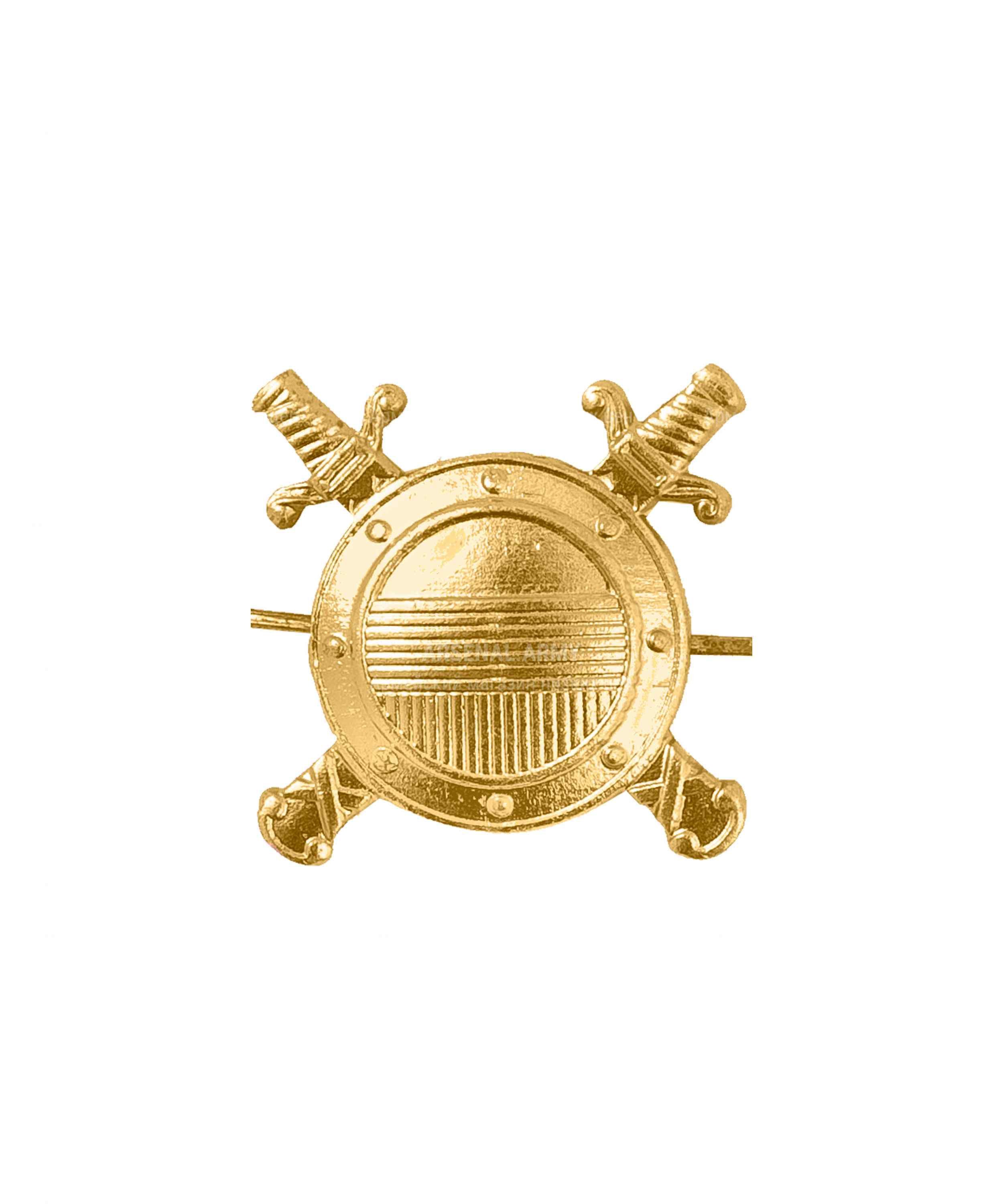 Эмблема внутренняя служба металлическая золото — 1