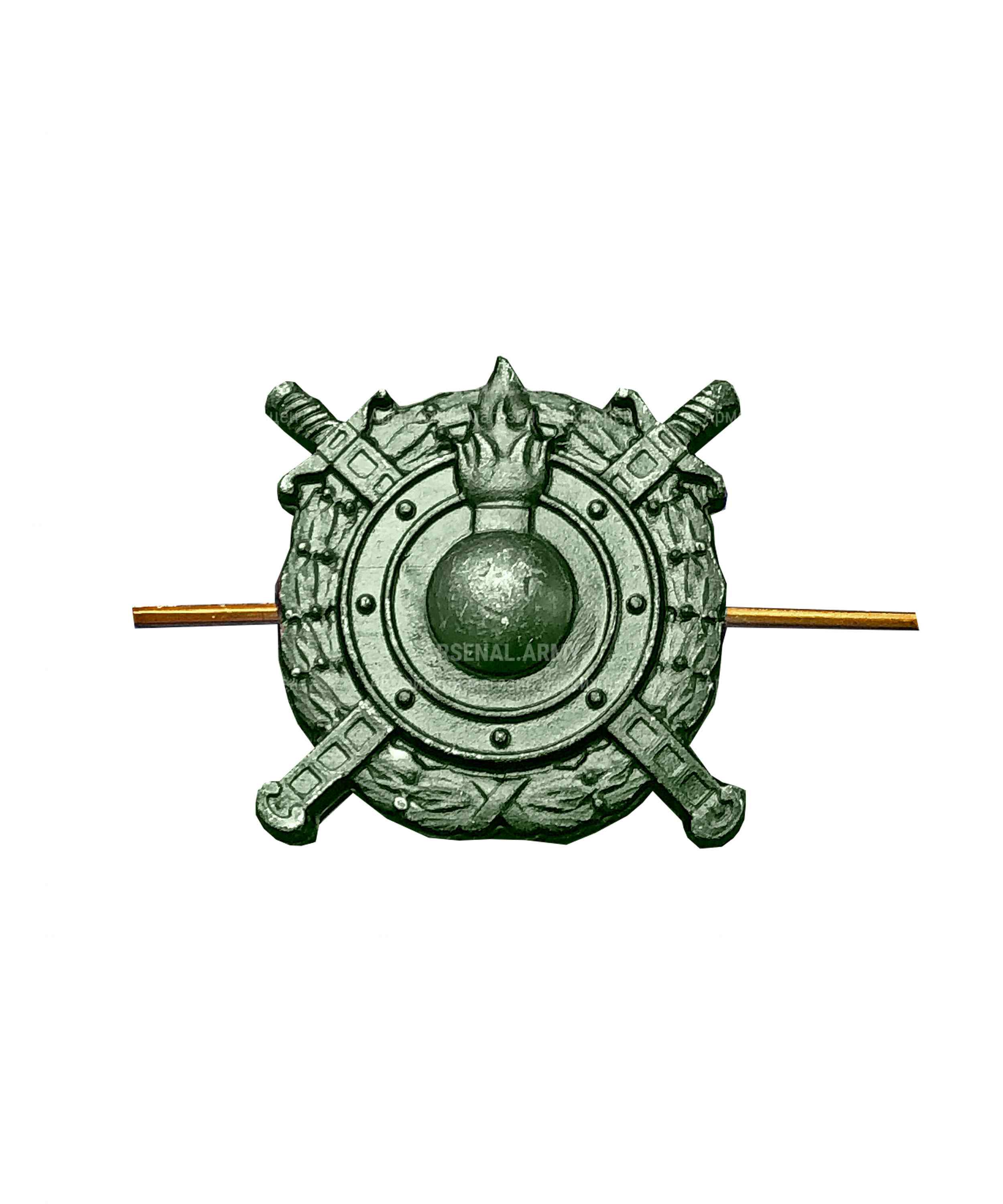 Эмблема ВВ МВД металлическая зеленая — 1