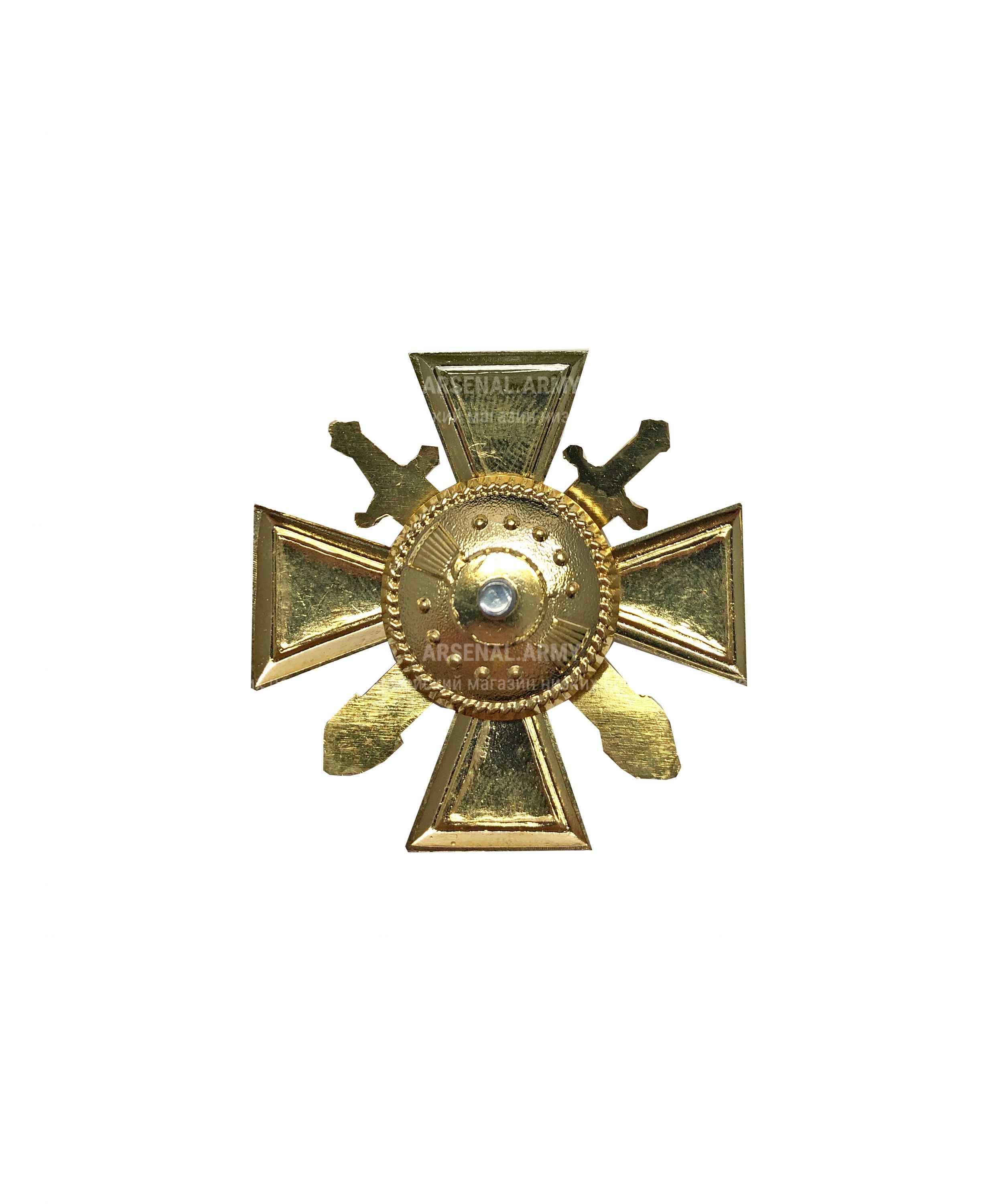 Значок металлический крест "За верность долгу" горячая эмаль — 2