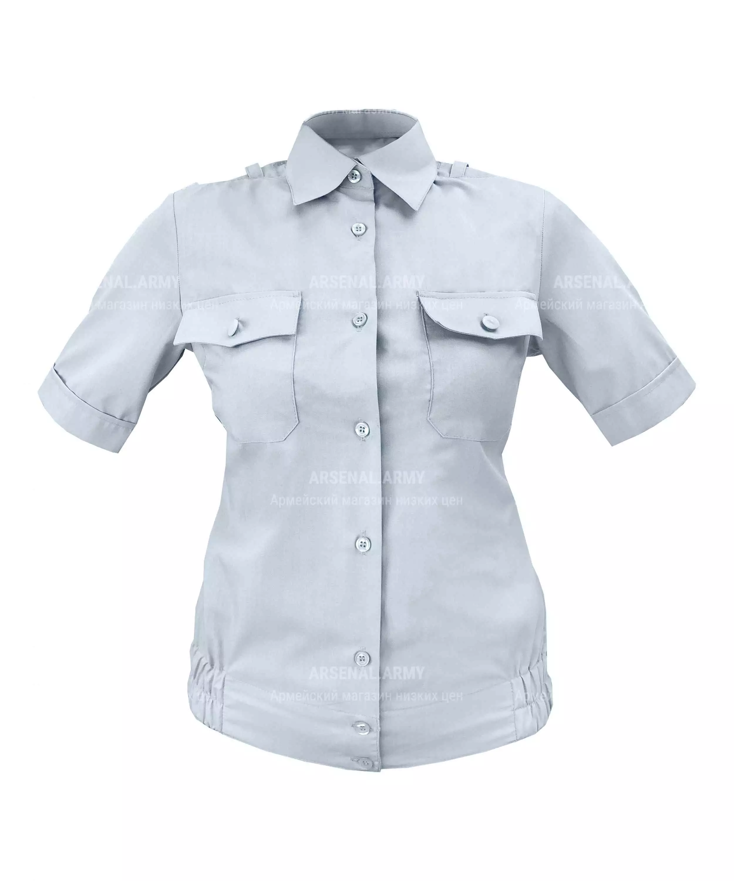 Рубашка полиции женская голубая (короткий рукав) — 1