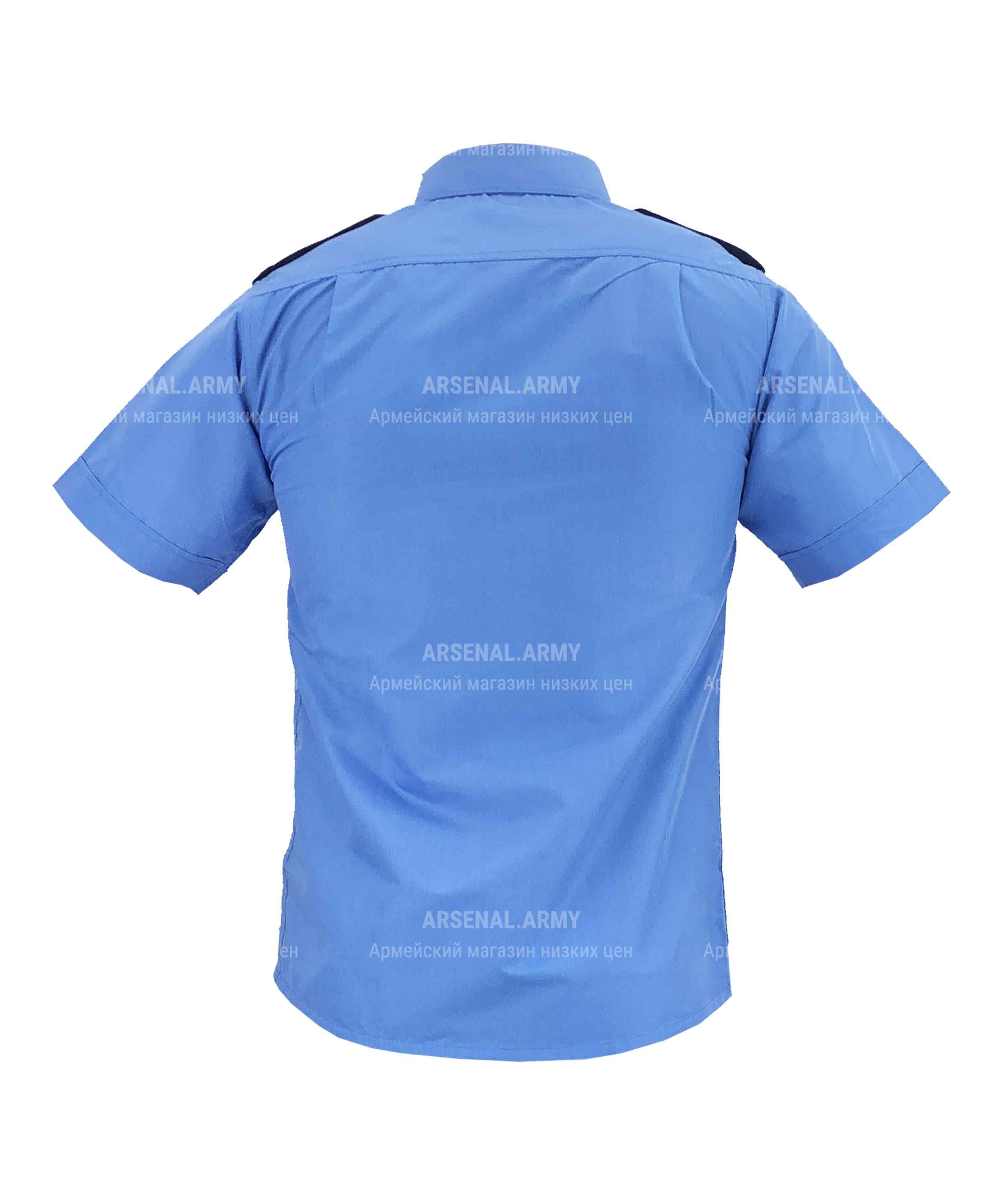 Рубашка охрана синяя короткий рукав — 2