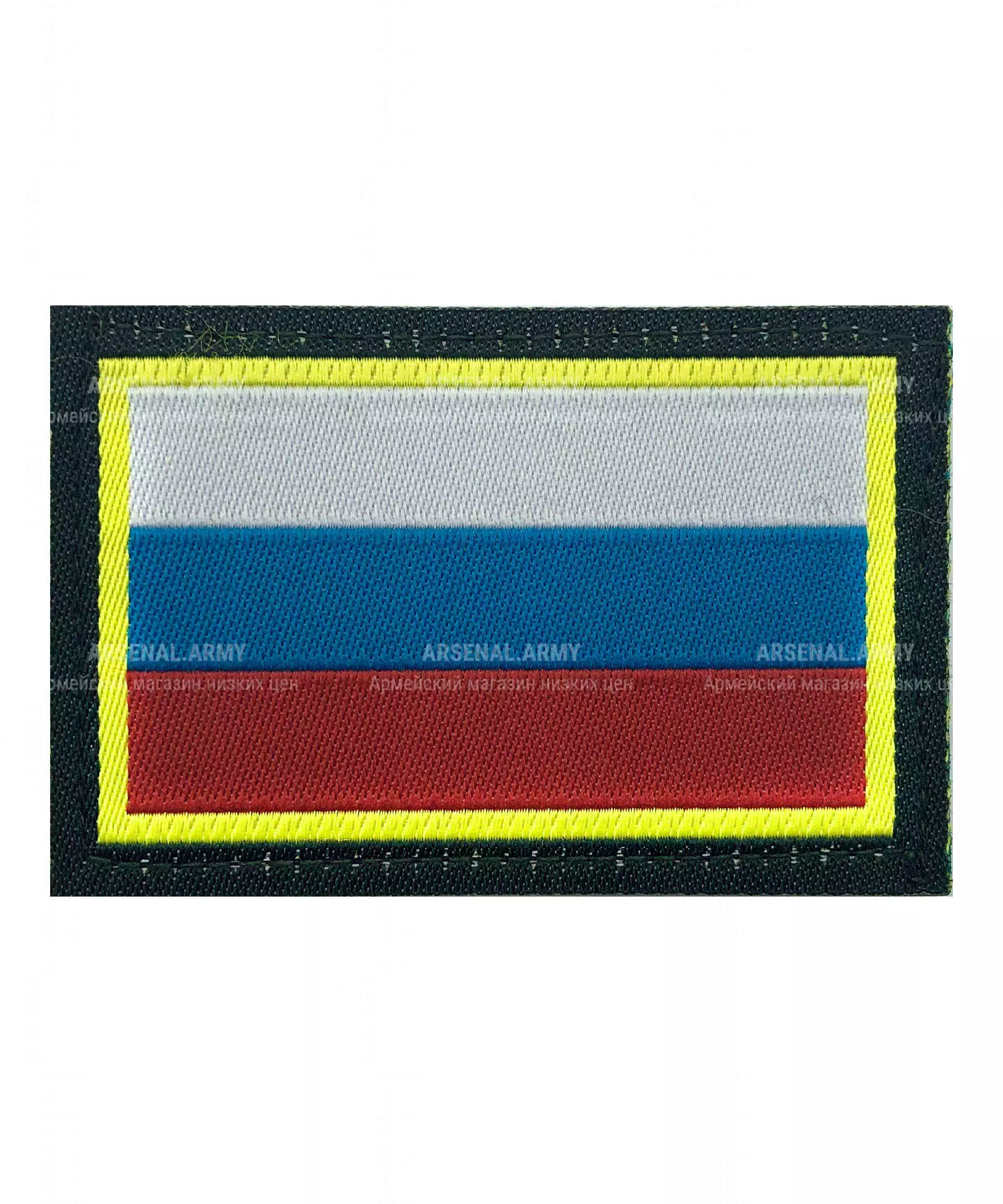 Шеврон флаг РФ на липе прямоугольный — 1
