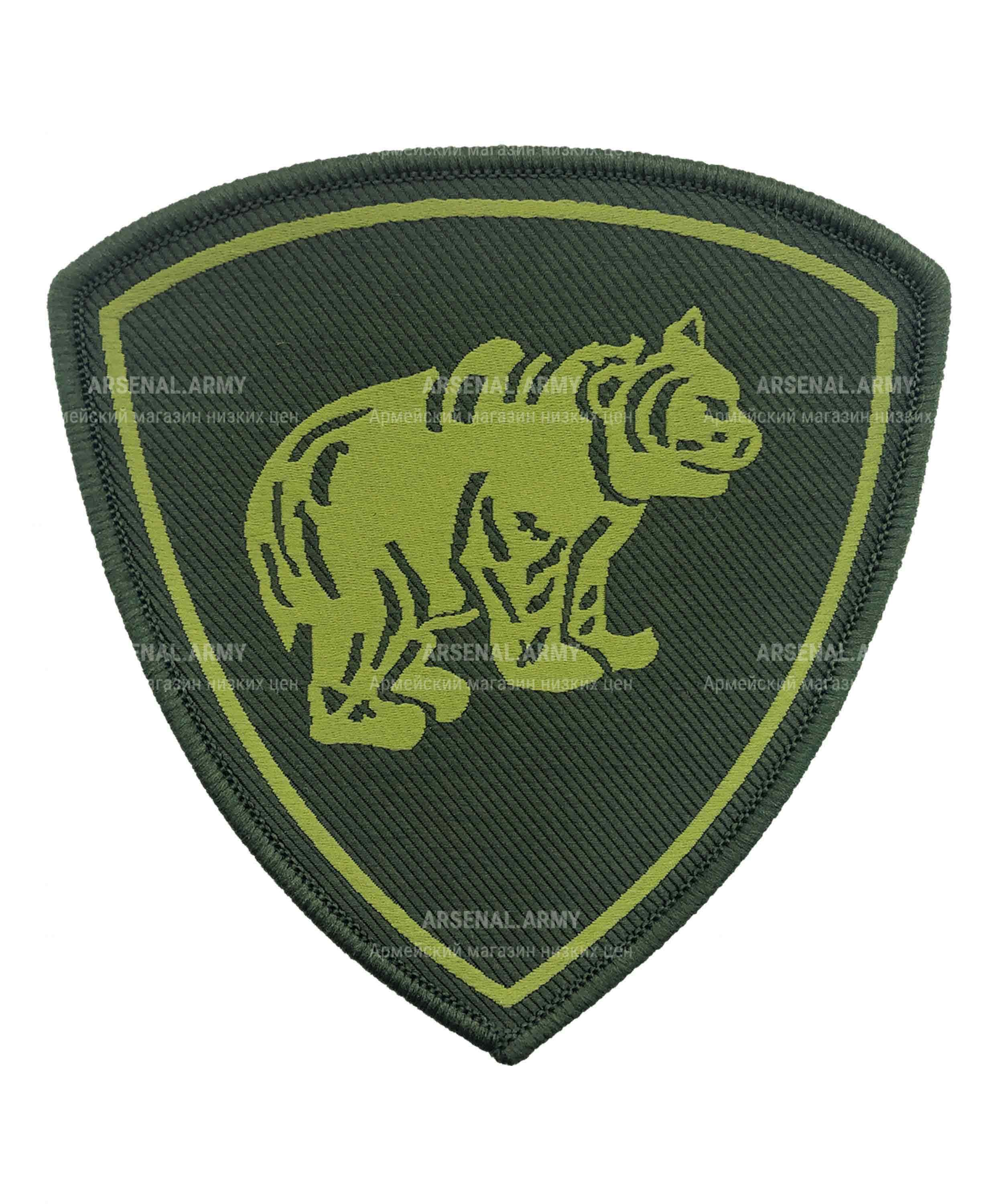 Шеврон вышитый медведь зеленый — 1