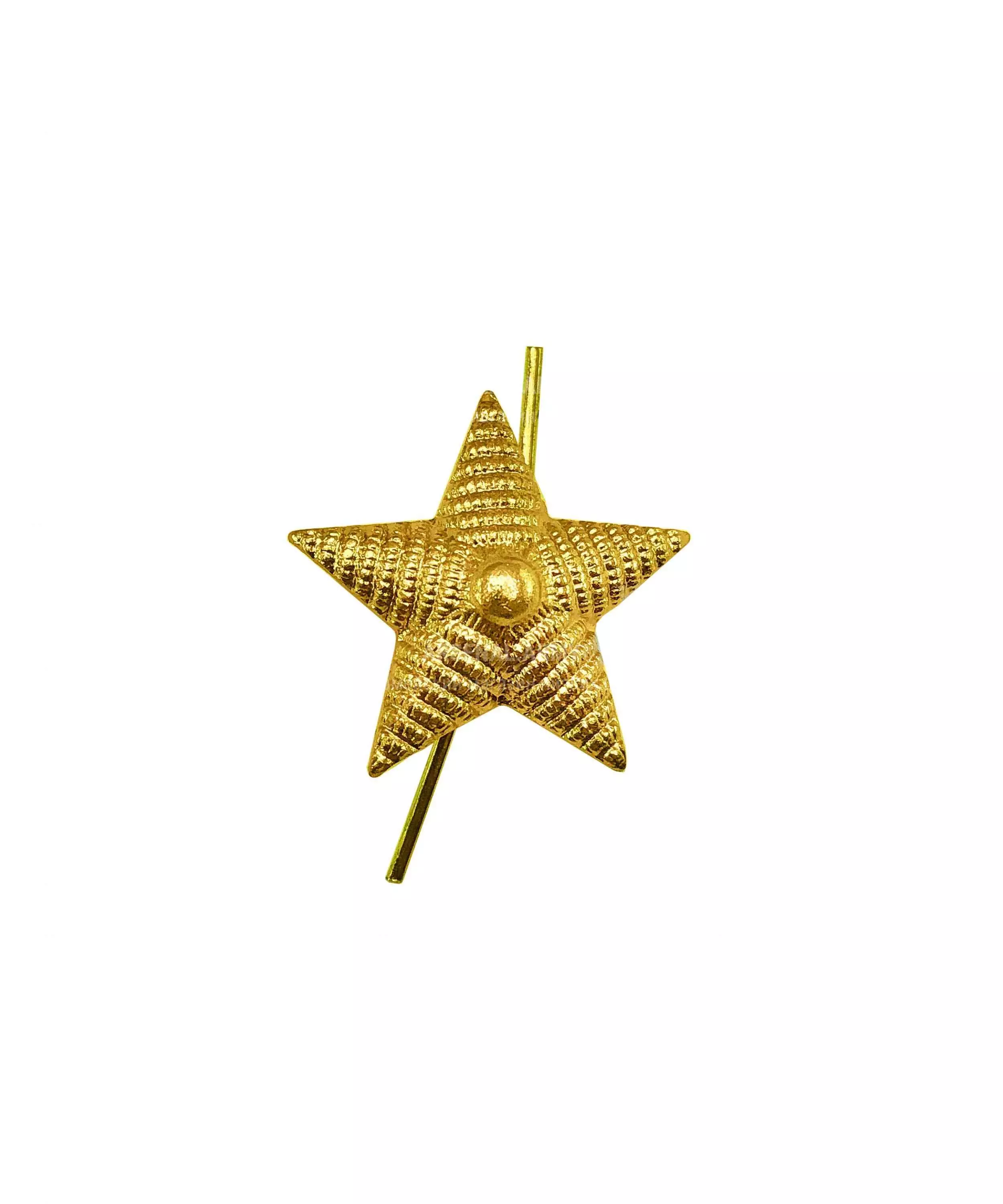 Звезда на погоны рифленая желтая 13мм — 1