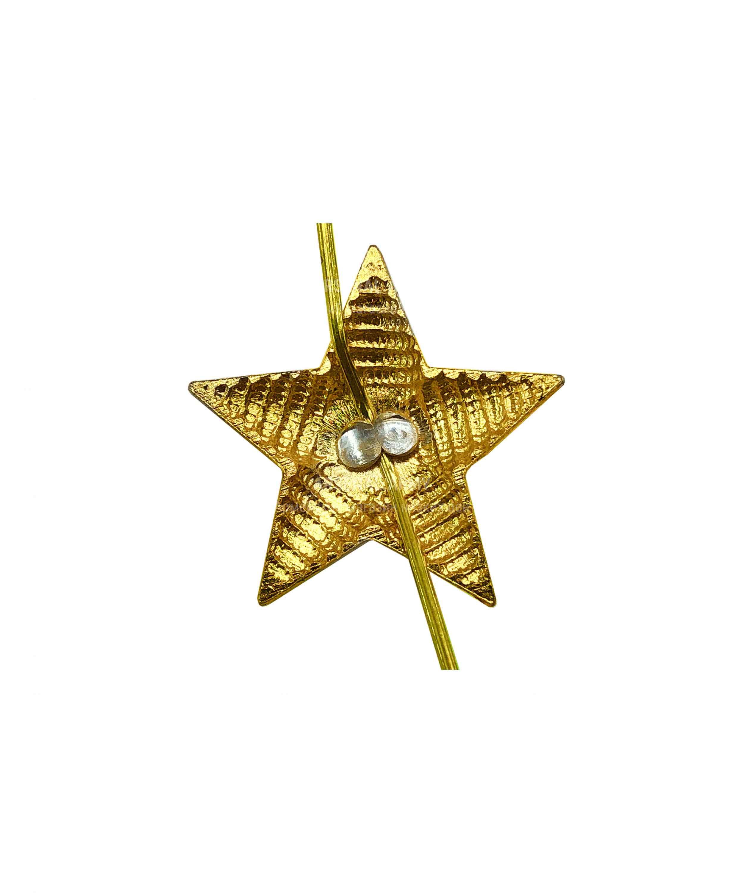 Звезда на погоны рифленая желтая 20 мм — 2