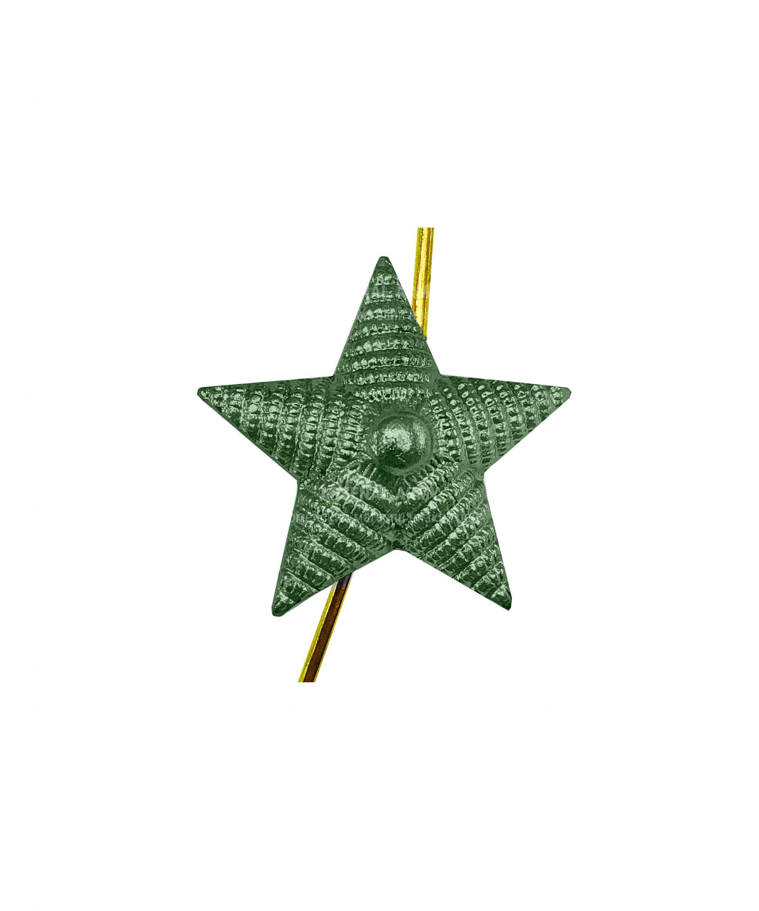 Звезда на погоны рифленая зеленая 20 мм — 1