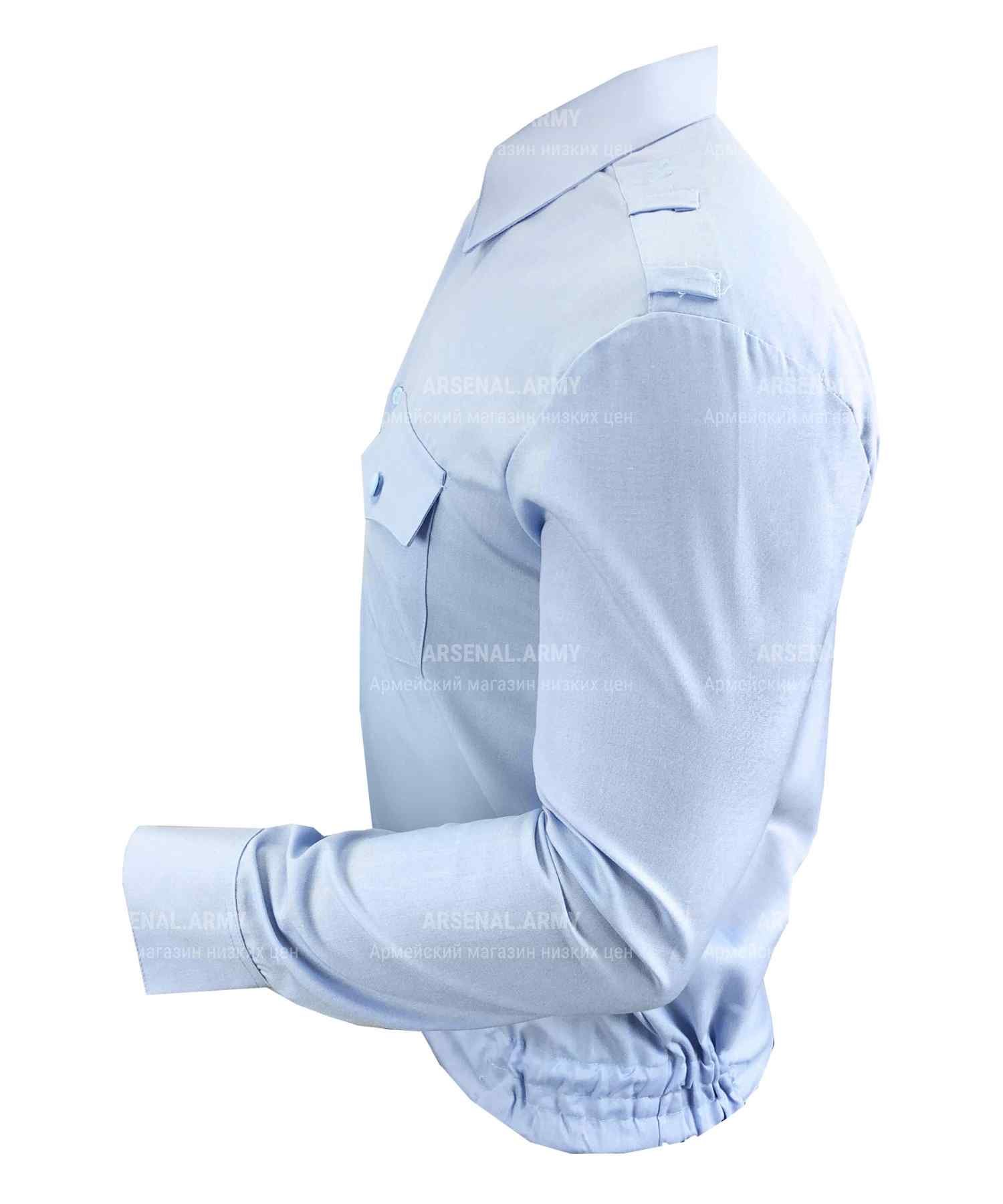 Рубашка полиции мужская голубая (длинный рукав)