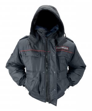 Превью Куртка зимняя полиции с шевронами &mdash; 4