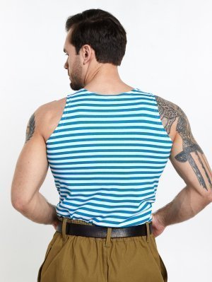 Превью Майка тельняшка голубая &mdash; 4