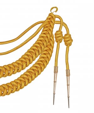 Превью Аксельбант офицерский старший состав 2 наконечника шелк &mdash; 2