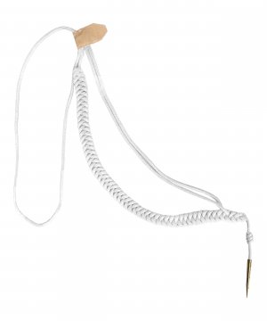 Аксельбант офицерский младший состав 1 наконечник белый &mdash; 1