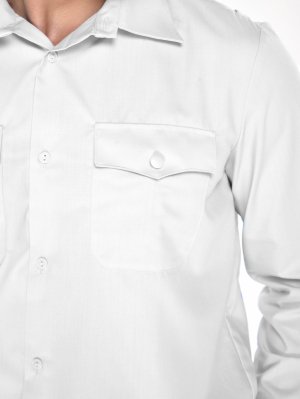 Превью Рубашка полиции мужская белая (длинный рукав) &mdash; 4