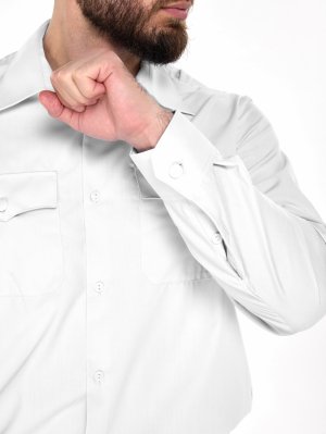 Превью Рубашка полиции мужская белая (длинный рукав) &mdash; 6