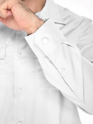 Превью Рубашка полиции мужская белая (длинный рукав) &mdash; 8