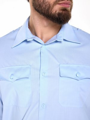 Превью Рубашка полиции мужская голубая (длинный рукав) &mdash; 5