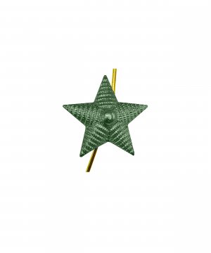 Звезда на погоны рифленая зеленая 13 мм &mdash; 1