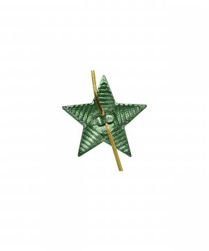 Звезда на погоны рифленая зеленая 13 мм &mdash; 2