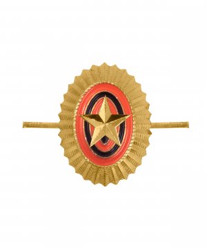 Кокарда орех МО металлическая желтая &mdash; 1