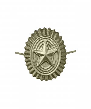 Кокарда орех МО металлическая зеленая &mdash; 1