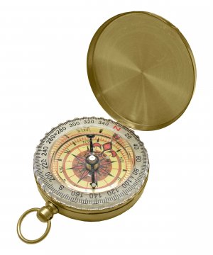 Превью Компас золотистый с крышкой &mdash; 1