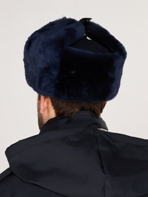 Превью Шапка Полиции зимняя синяя цигейковая &mdash; 5