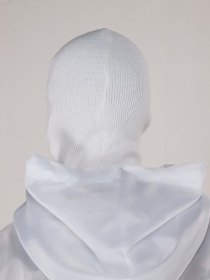 Превью Маска спецназ белая полушерсть с прорезями &mdash; 3