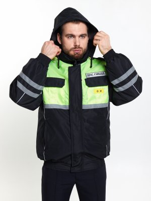 Превью Ветровка ДПС синтепон желтая вставка нового образца &mdash; 2