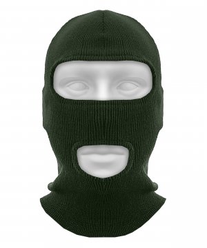 Превью Маска спецназ олива полушерсть с прорезями &mdash; 1