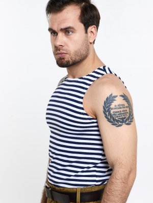 Майка-тельняшка темно-синяя ВМФ &mdash; 2