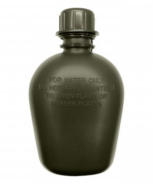 Фляжка мох пластиковая с алюминиевым котелком &mdash; 2