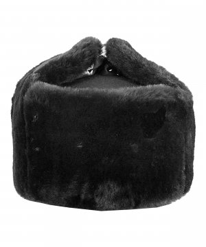 Шапка зимняя черная цигейковая &mdash; 3