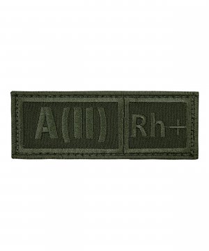 Превью Нашивка группа крови вторая положительная вышитая полевая на липе &mdash; 1