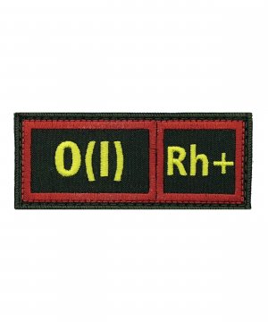 Превью Нашивка группа крови первая положительная вышитая на липе &mdash; 1