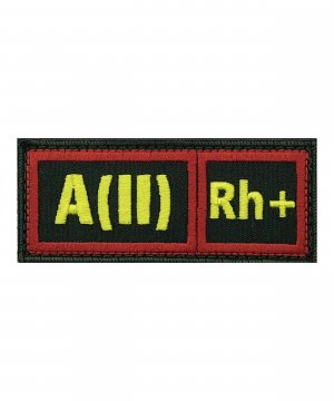 Превью Нашивка группа крови вторая положительная вышитая на липе &mdash; 1
