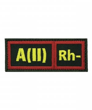 Превью Нашивка группа крови вторая отрицательная вышитая на липе &mdash; 1