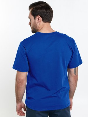 Превью Футболка синяя однотонная &mdash; 3