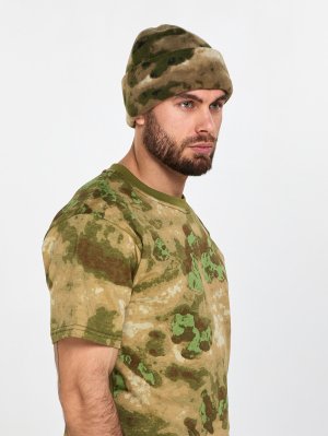 Шапка Мох Флисовая с подворотом &mdash; 1