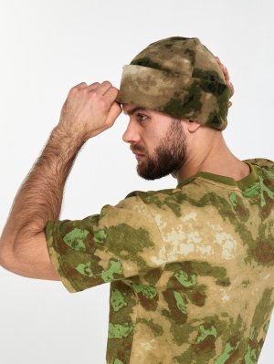 Шапка Мох Флисовая с подворотом &mdash; 4